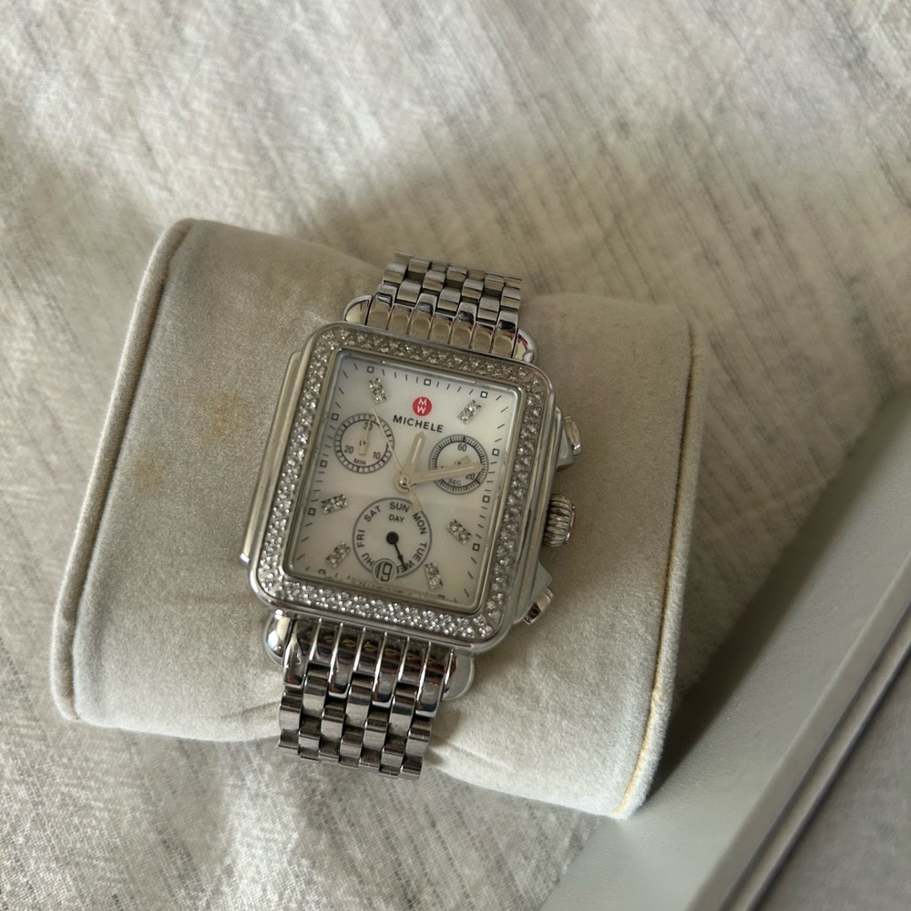 Michele Watch Deco Stainless Diamondwatch